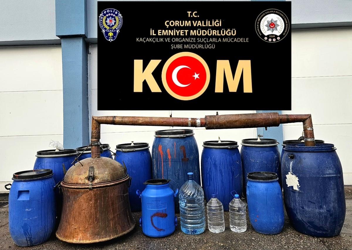 Çorum\'da Sahte Alkol Operasyonu
