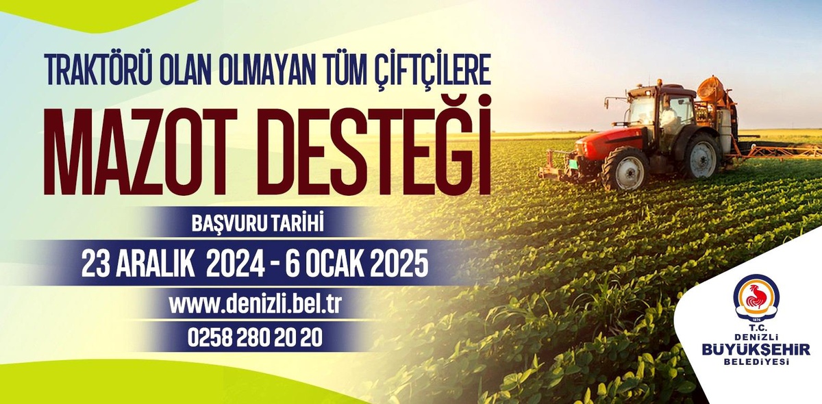 Denizli Büyükşehir Belediyesi\'nden Çiftçilere Mazot Desteği