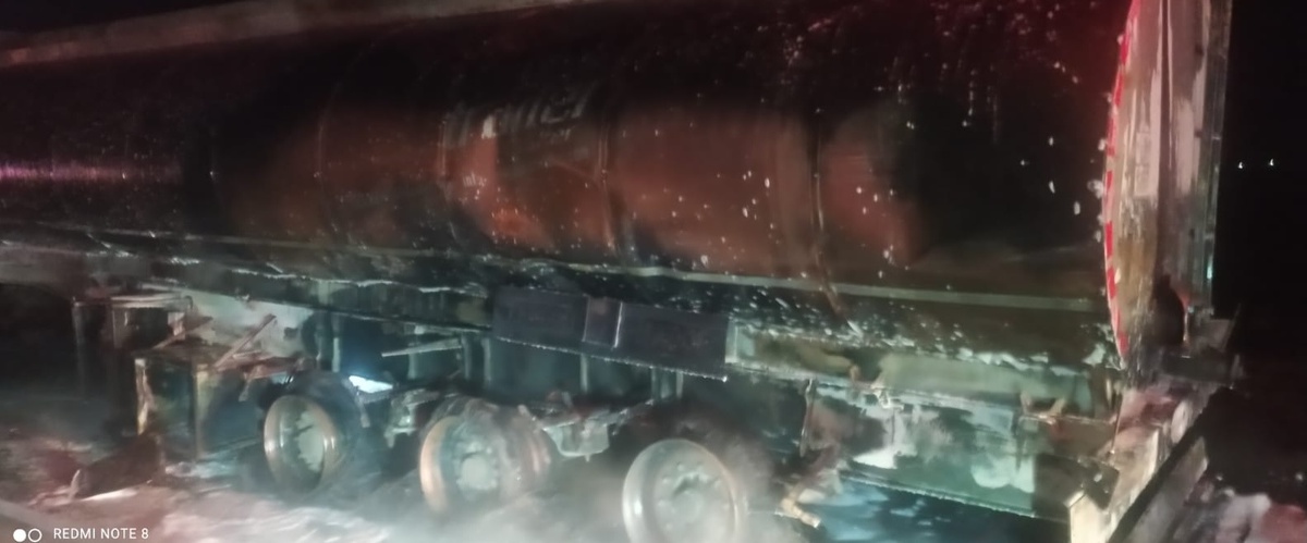 Şırnak\'ta Akaryakıt Yüklü Tanker Yangını