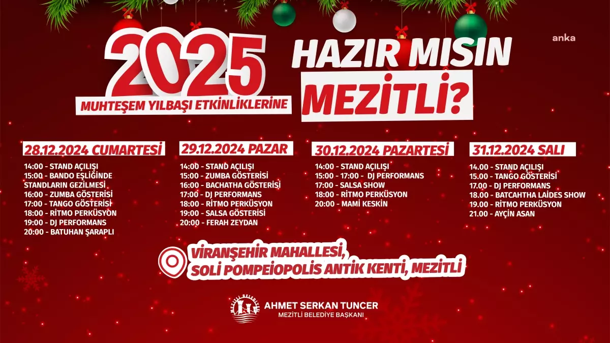 Mezitli Belediyesi Yılbaşı Etkinlikleri Başlıyor