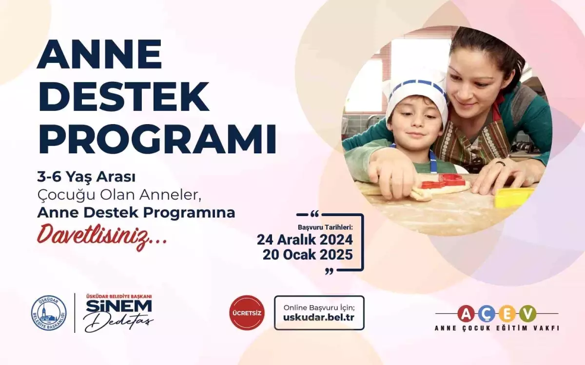 Üsküdar\'da Ücretsiz Anne Destek Programı Başlıyor