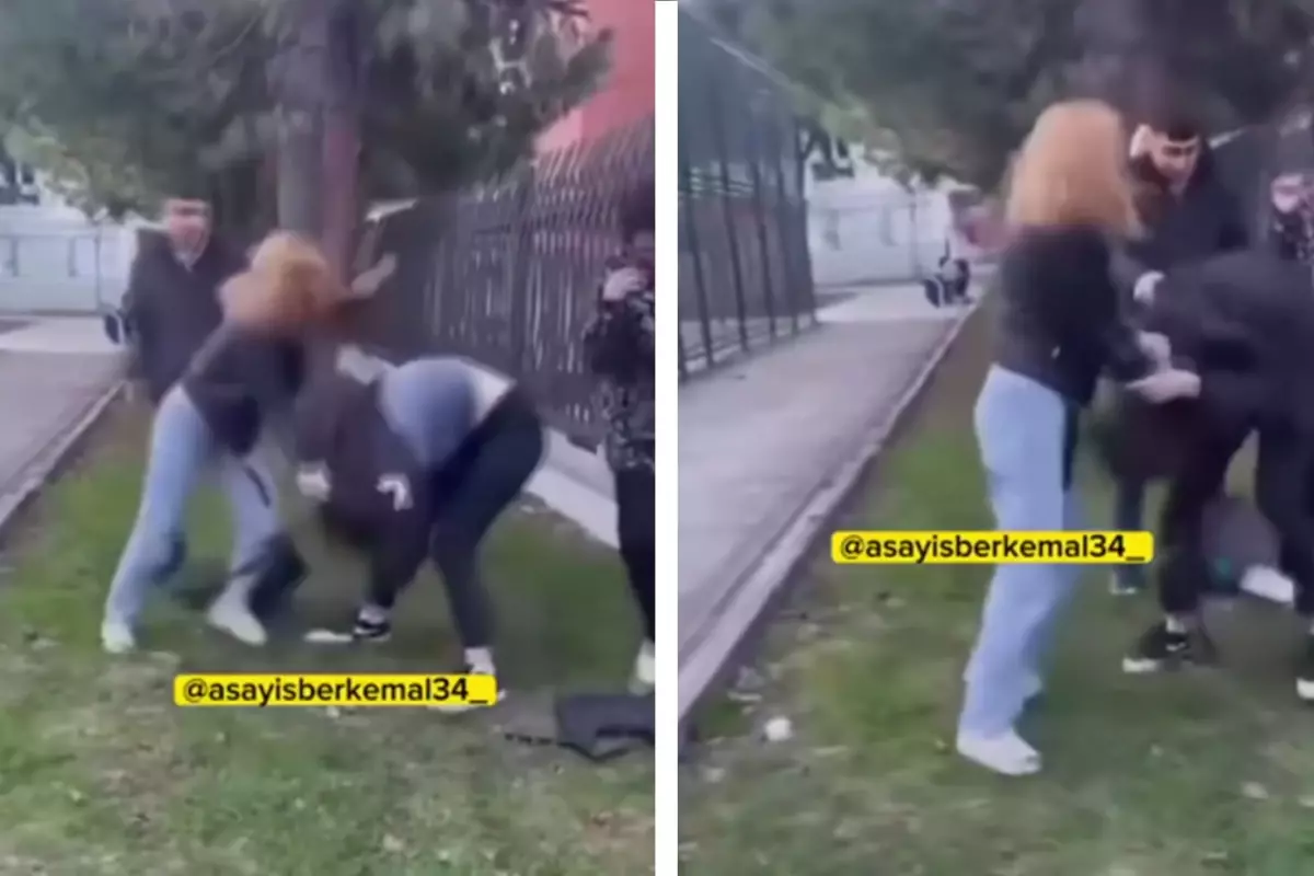 18 yaşından küçük kız, arkadaşını acımasızca dövdü