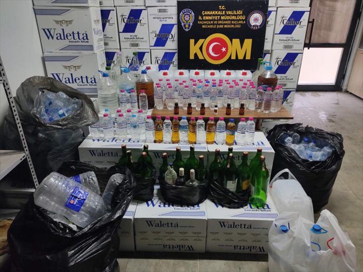 Çanakkale\'de Kaçak İçki Operasyonu