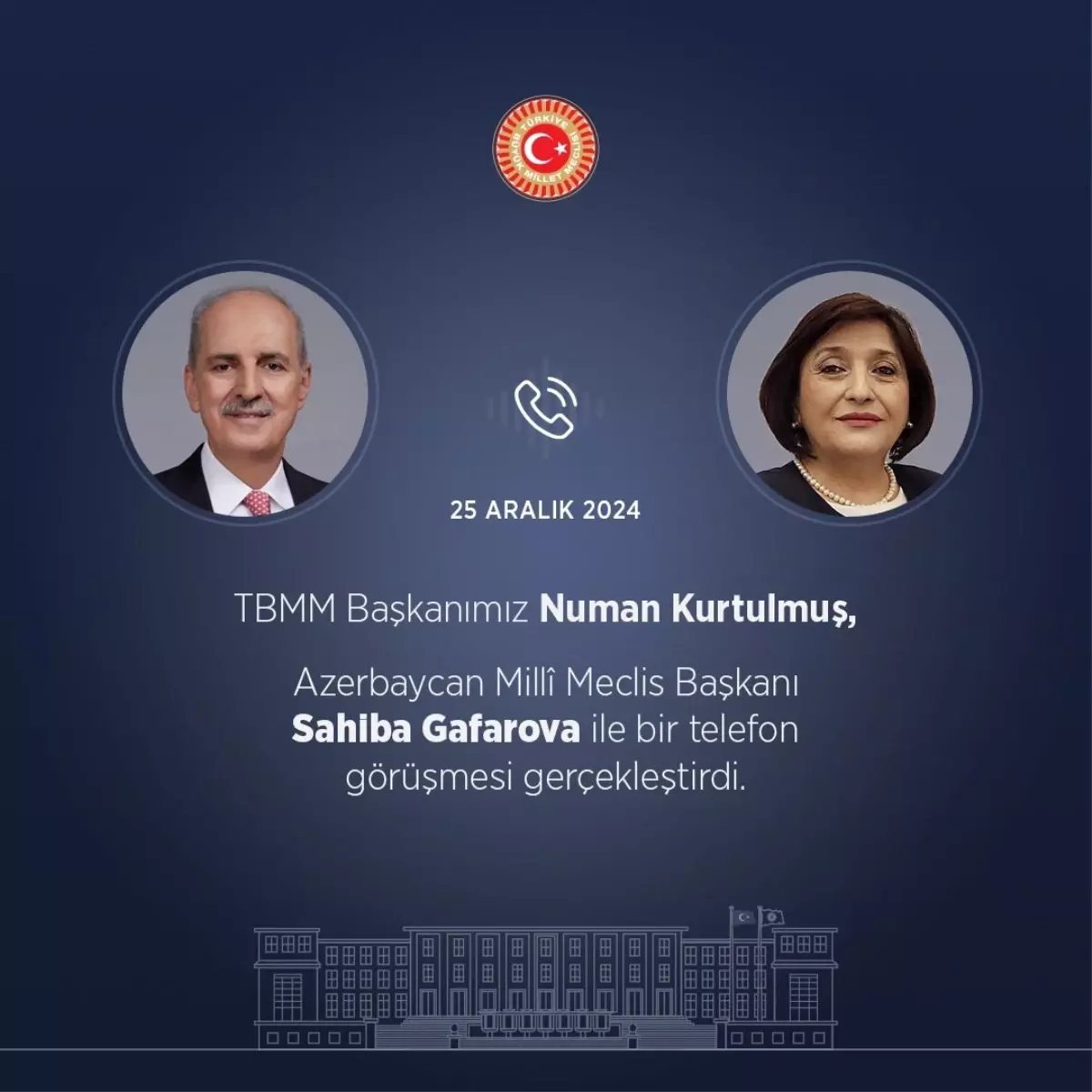 TBMM Başkanı Kurtulmuş, Azerbaycan Uçağına Düşmesi Nedeniyle Başsağlığı Diledi