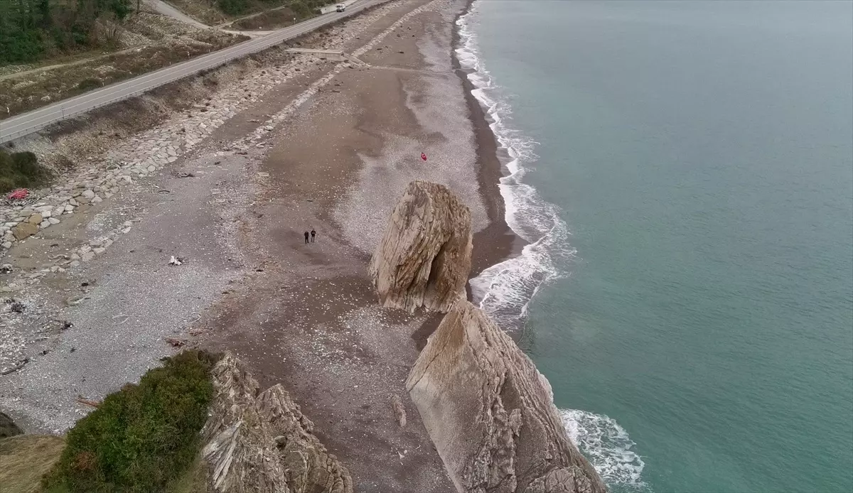 Sinop\'ta Deniz Çekilmesi Görüntülendi