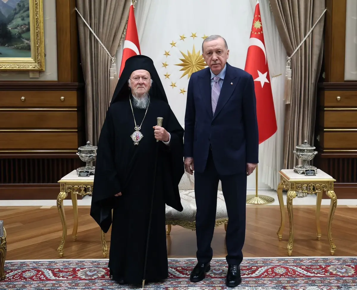 Erdoğan, Fener Rum Patriği Bartholomeos\'u Ağırladı