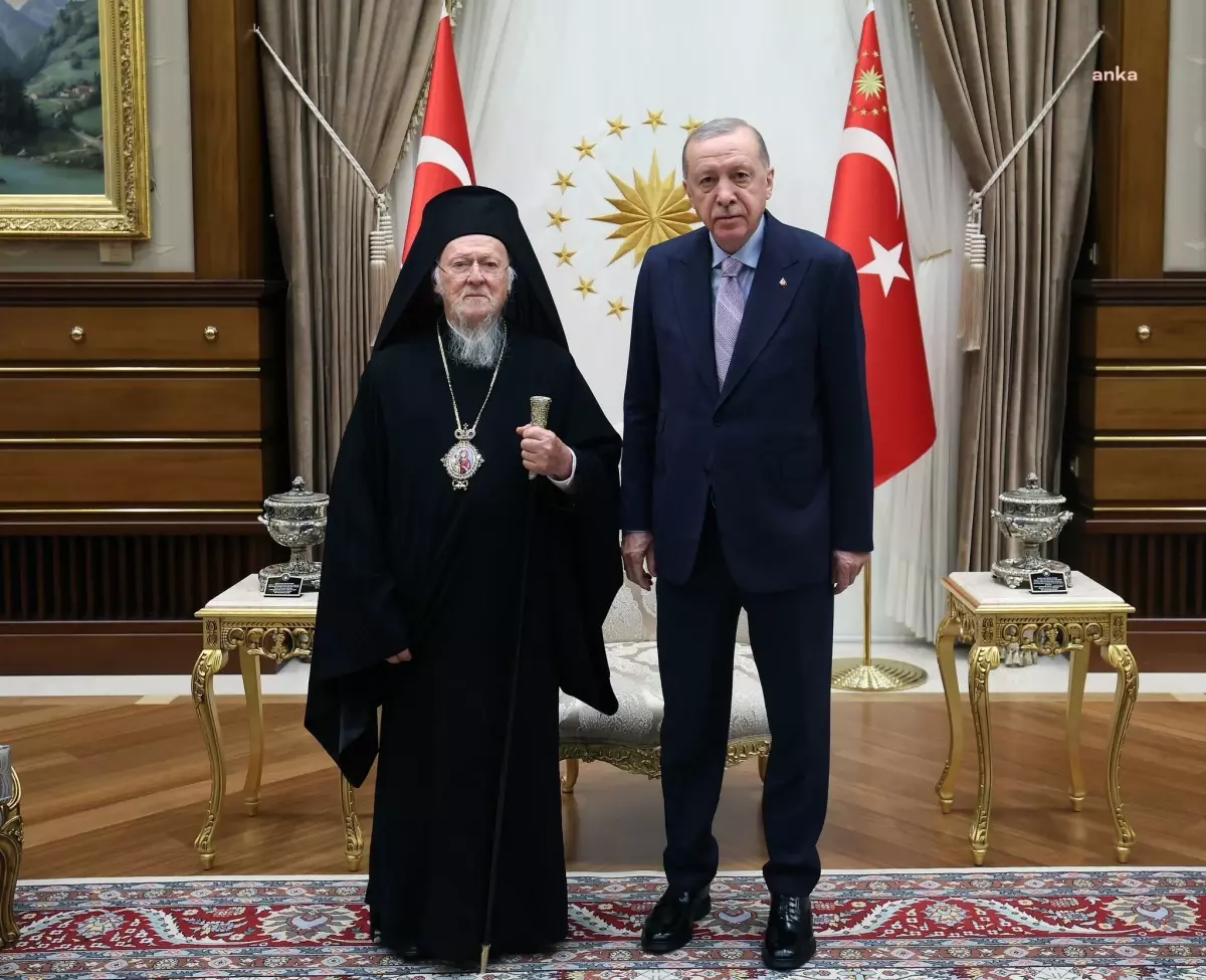 Cumhurbaşkanı Erdoğan, Fener Rum Patriği Bartholomeos\'u Kabul Etti