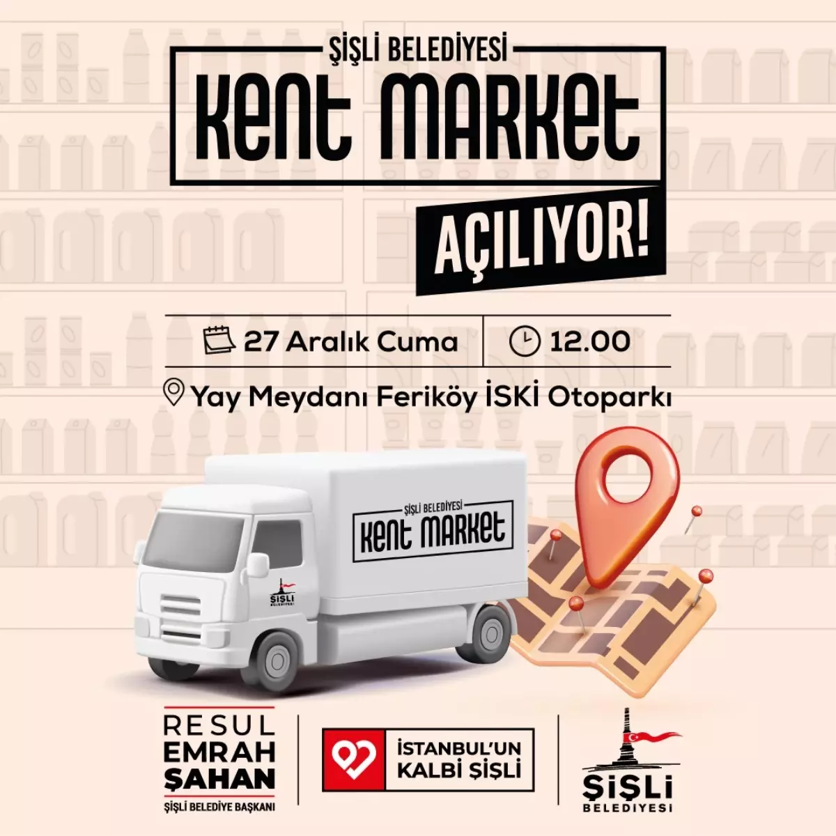 Şişli Belediyesi\'nden Uygun Fiyatlı Gezici Kent Market Projesi