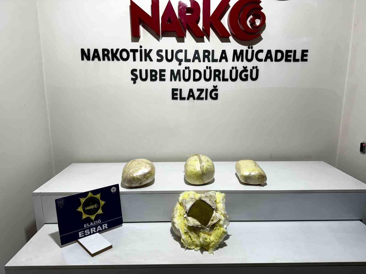 Elazığda 7 Kilo Esrar Ele Geçirildi