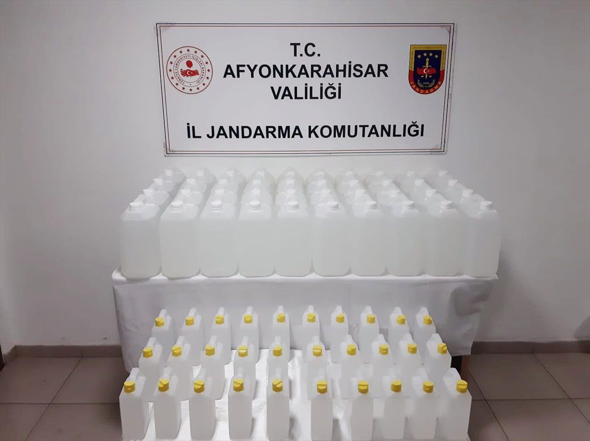 Afyonkarahisar\'da 230 Litre Etil Alkol Ele Geçirildi