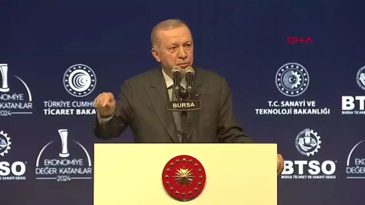 Cumhurbaşkanı Erdoğan, Bursa\'da "Ekonomiye Değer Katanlar Ödül Töreni\'nde konuştu(HABER EKLENDİ)