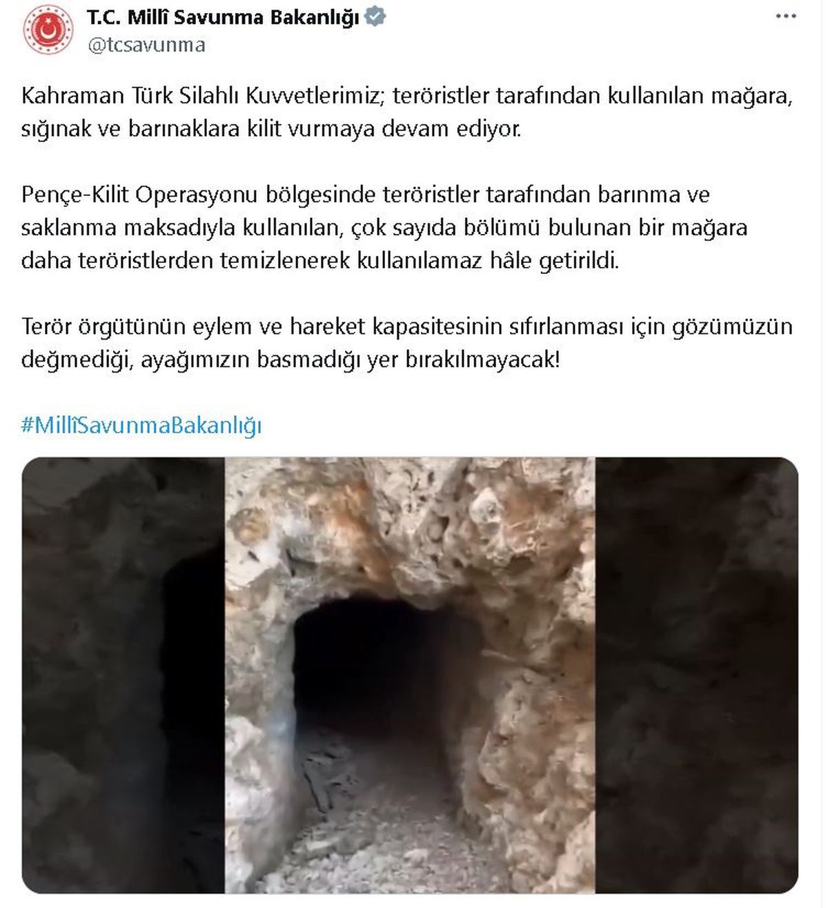 Pençe-Kilit Operasyonu\'nda Terörist Mağarası Temizlendi