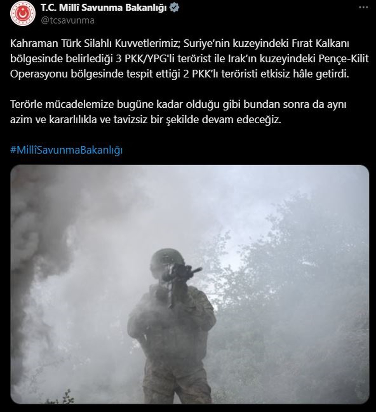 Türk Silahlı Kuvvetleri\'nden Suriye ve Irak\'ta Terörist Operasyonu