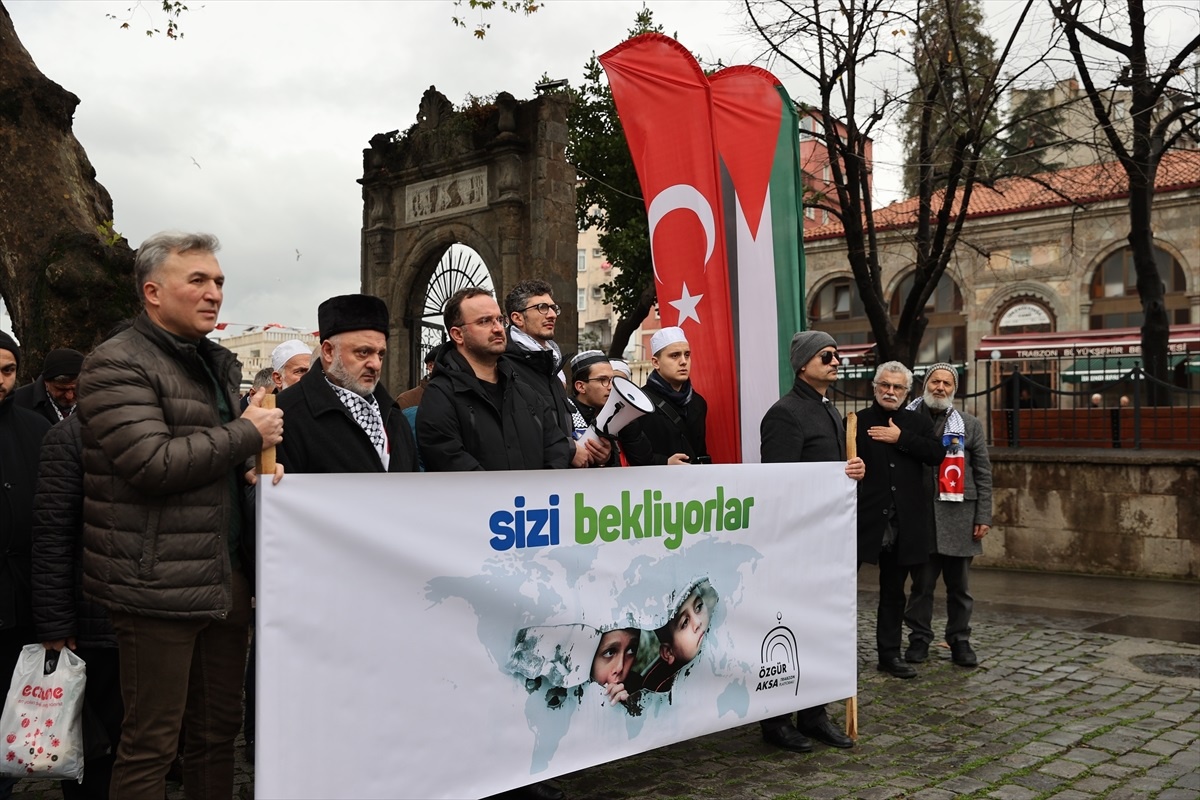 Trabzon\'da Filistin\'e Destek Eylemi