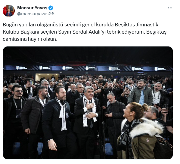 Beşiktaş'ın yeni başkanı Serdal Adalı'dan ilk açıklama geldi