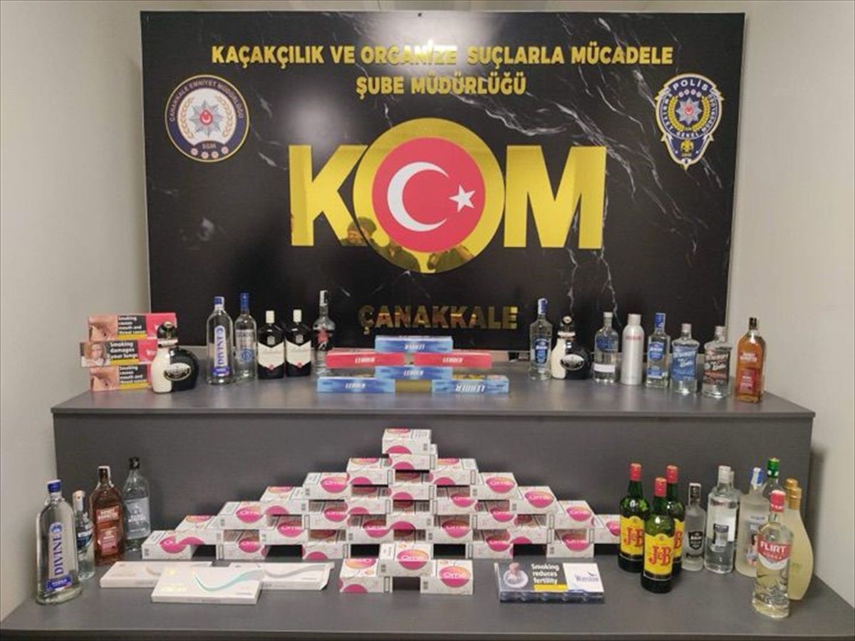 Çanakkale\'de Kaçak İçki ve Sigara Operasyonu
