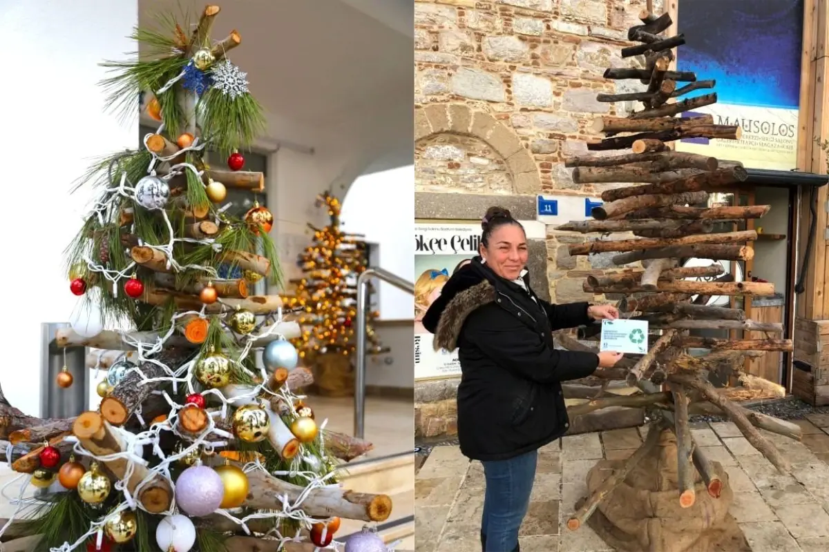 Bodrum Belediyesi\'nden Çevre Dostu Yılbaşı Süslemeleri