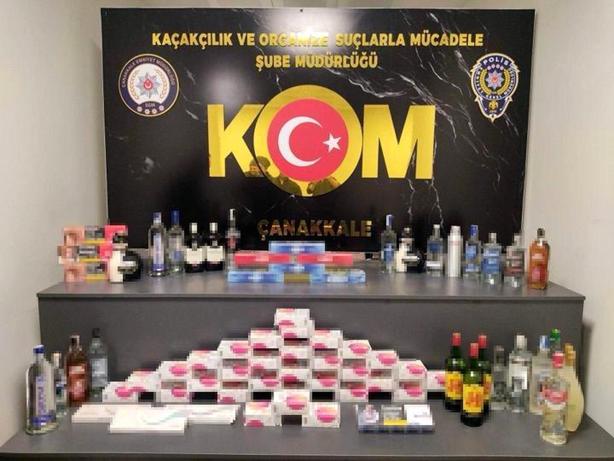 Çanakkale\'de Kaçak Alkol ve Sigara Operasyonu