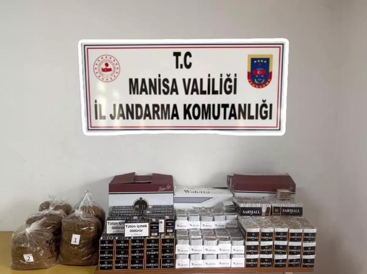 Manisa\'da Bandrolsüz Tütün Yakalandı