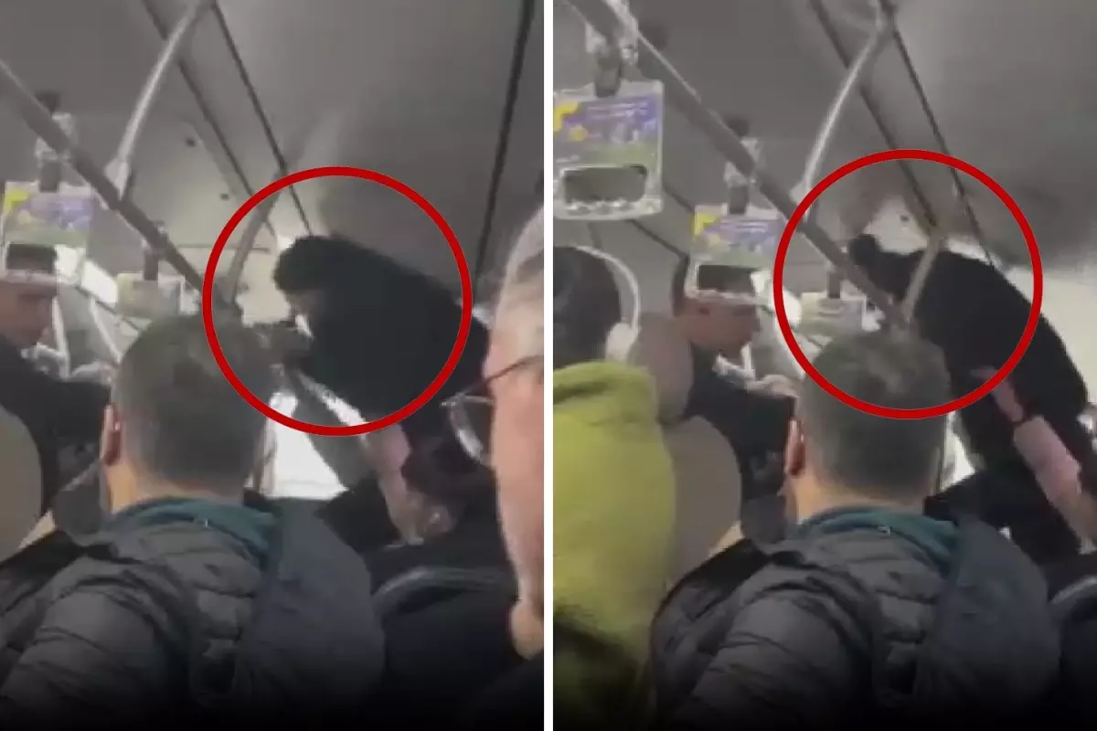 Metrobüste yumruklu boş koltuk kavgası