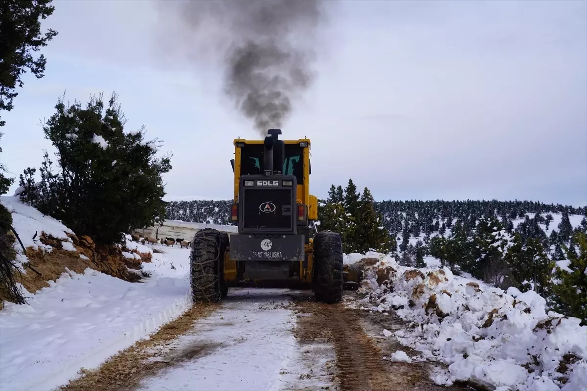 Erdemli\'de Kar Yolu Kapatmıştı