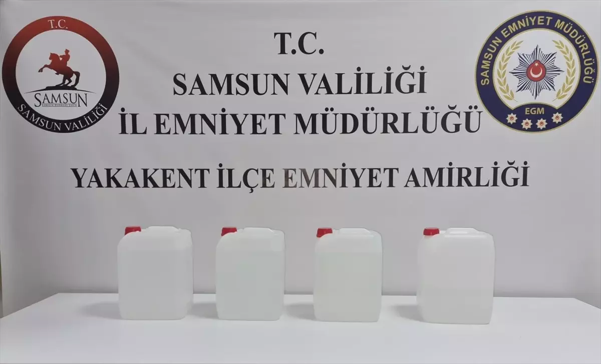 Samsun\'da Kaçak Etil Alkol Ele Geçirildi