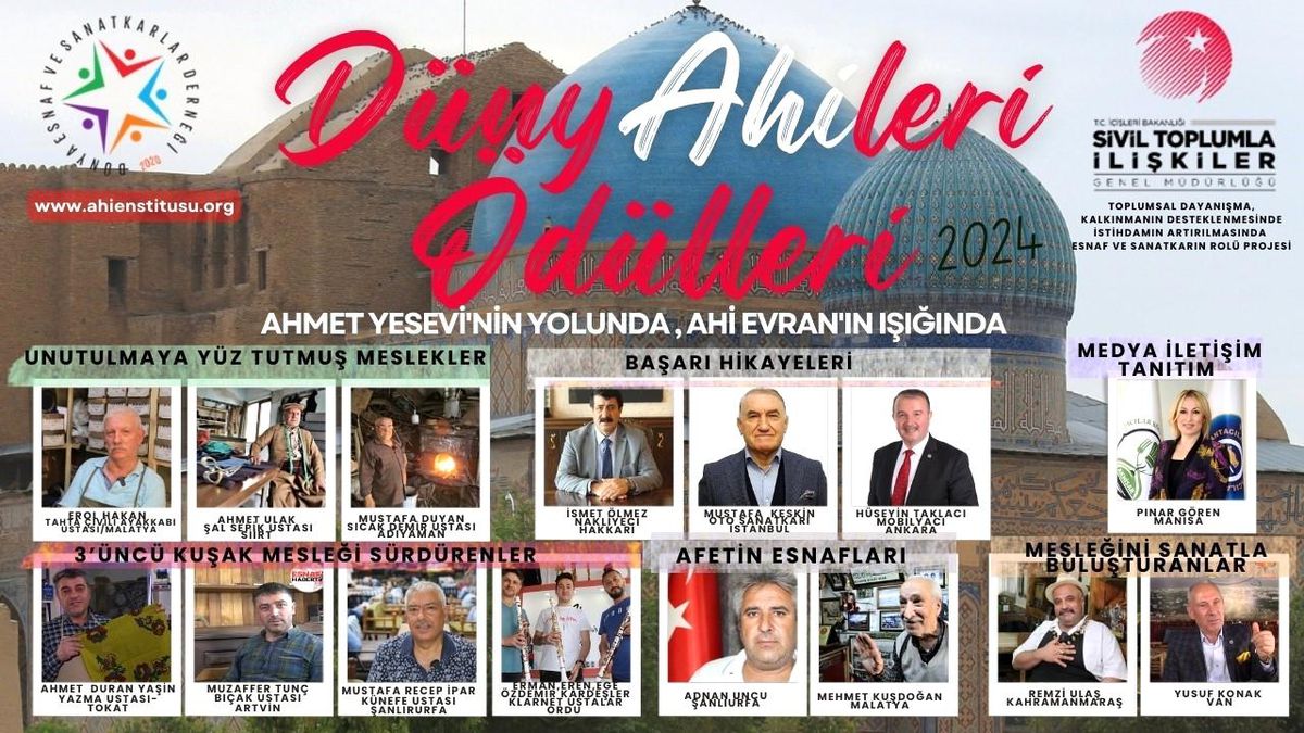 Türkiye\'de İlk Dünya Ahileri Ödülleri Verildi