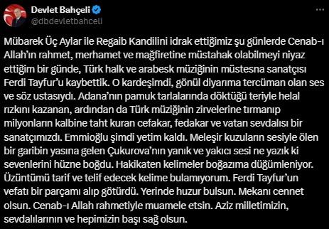 Bahçeli, Ferdi Tayfur şarkısı eşliğinde arabasıyla Ankara sokaklarını dolaştı