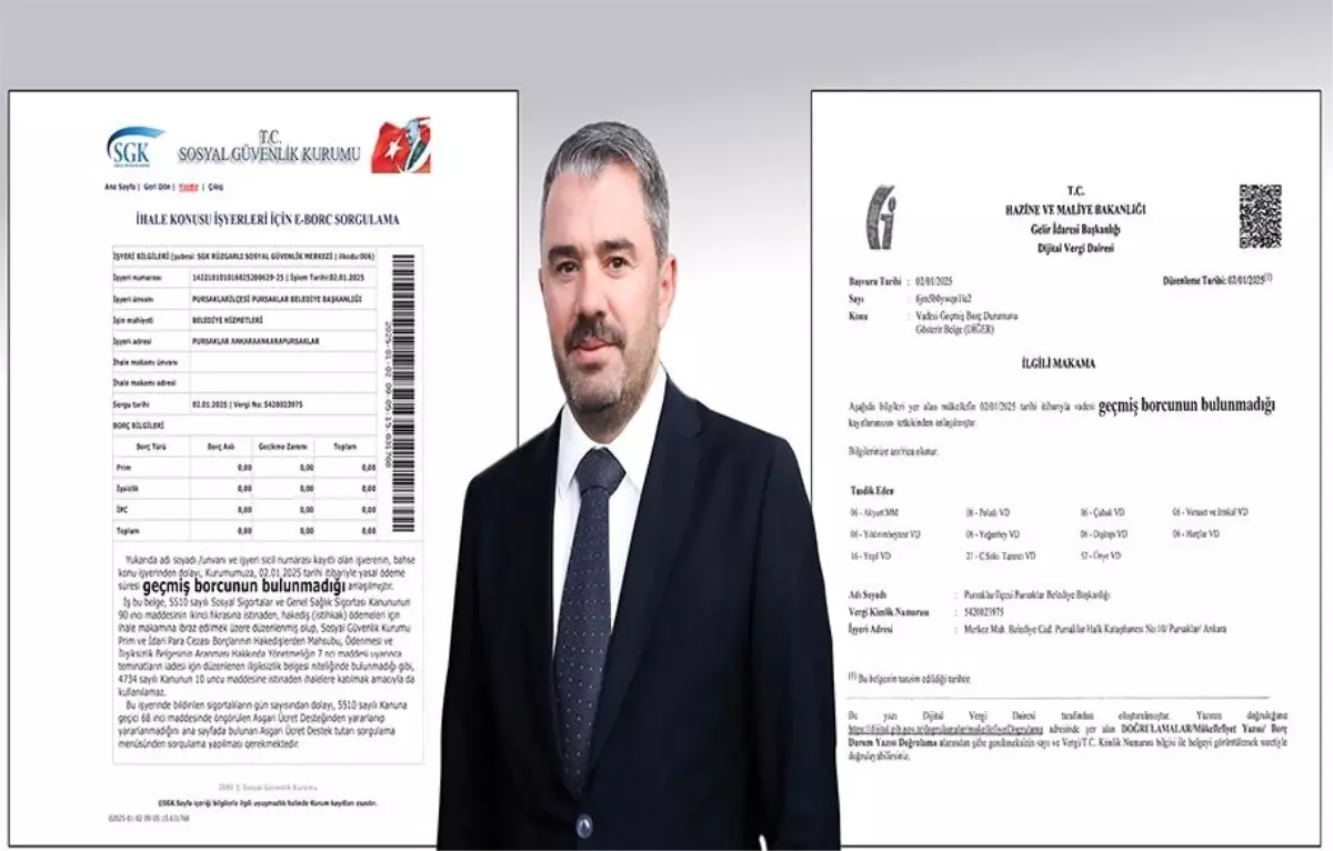 Pursaklar Belediyesi\'nin Borçsuz Tablosu: SGK ve Vergi Borcu Yok