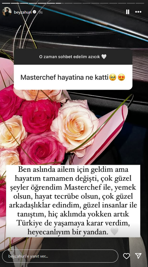 MasterChef Türkiye Yarışmacısı Beyza Huri Aydın, Türkiye'de Yaşamaya Karar Verdi