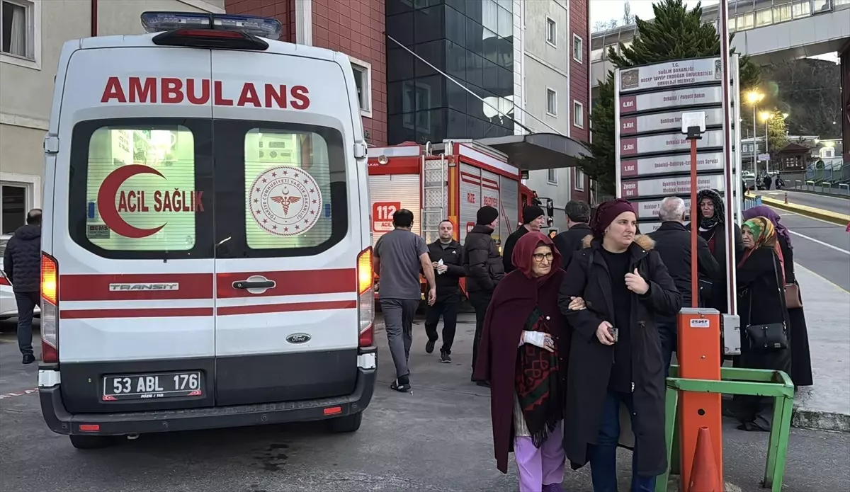 Rize\'de onkoloji merkezinde çıkan yangın paniğe neden oldu