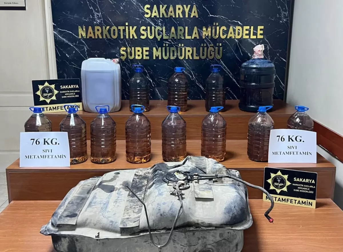 Sakarya\'da Uyuşturucu Operasyonu: 76 Kilo Metamfetamin Ele Geçirildi