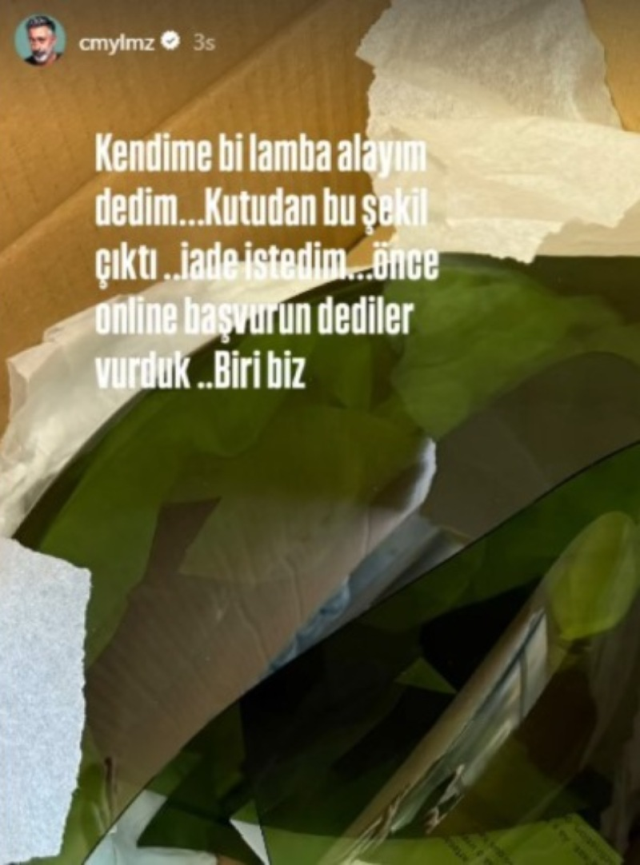 Cem Yılmaz'ın 43 bin TL'lik lambası kırık geldi!