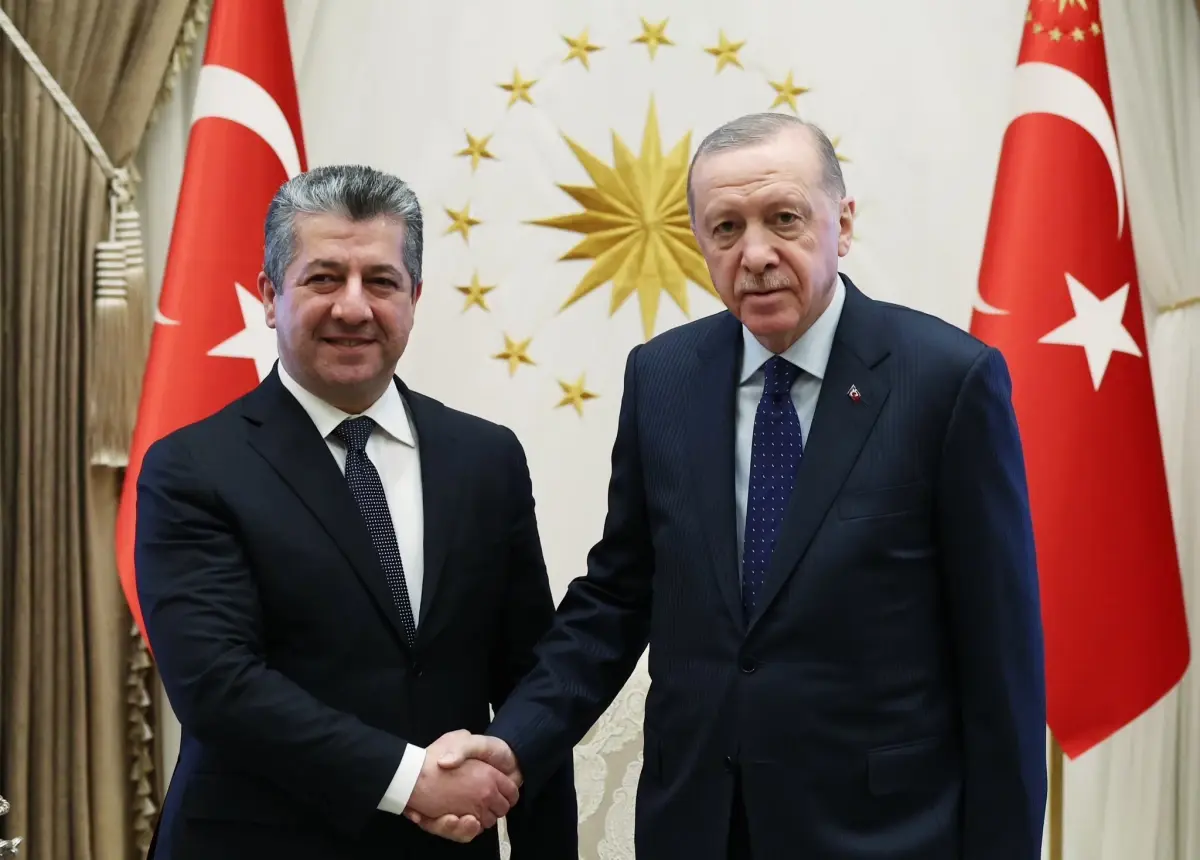 Cumhurbaşkanı Erdoğan, Mesrur Barzani\'yi kabul etti