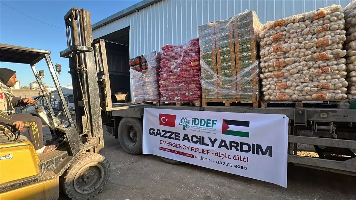 İDDEF\'ten Gazze\'ye 36 Ton Gıda Yardımı
