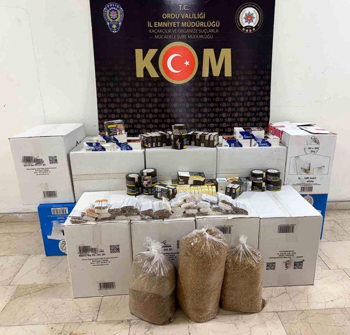 Ordu\'da Kaçak Tütün Operasyonu