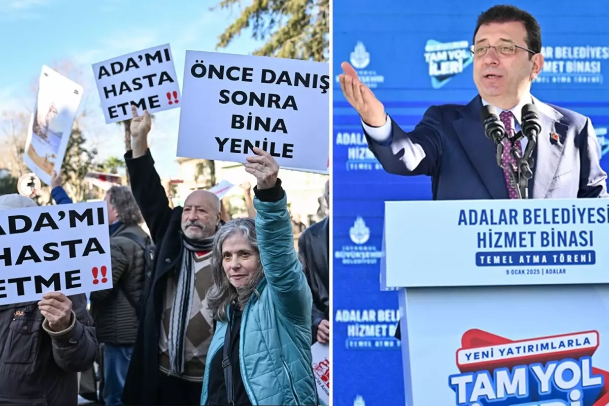 Ekrem İmamoğlu, kendisini protesto eden vatandaşla kürsüden atıştı