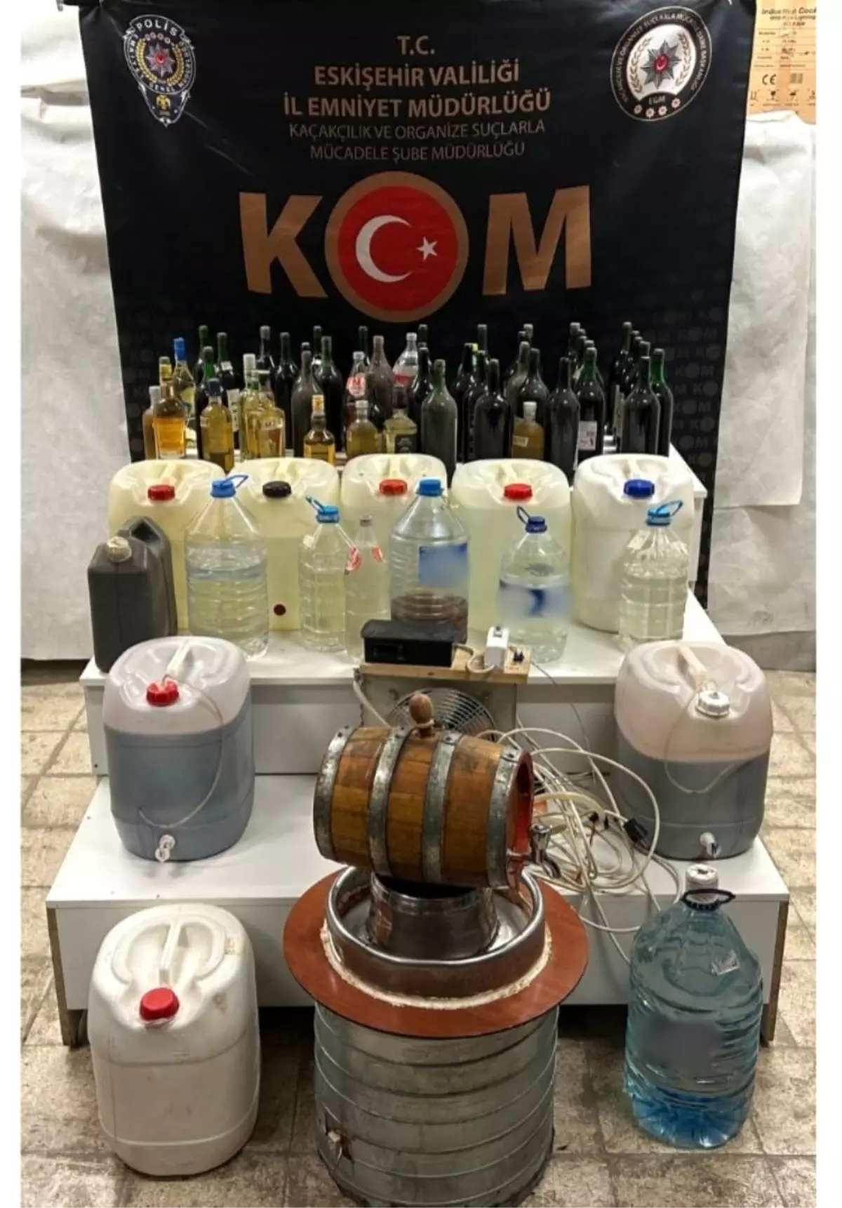 Eskişehir\'de Kaçak Alkol Operasyonu