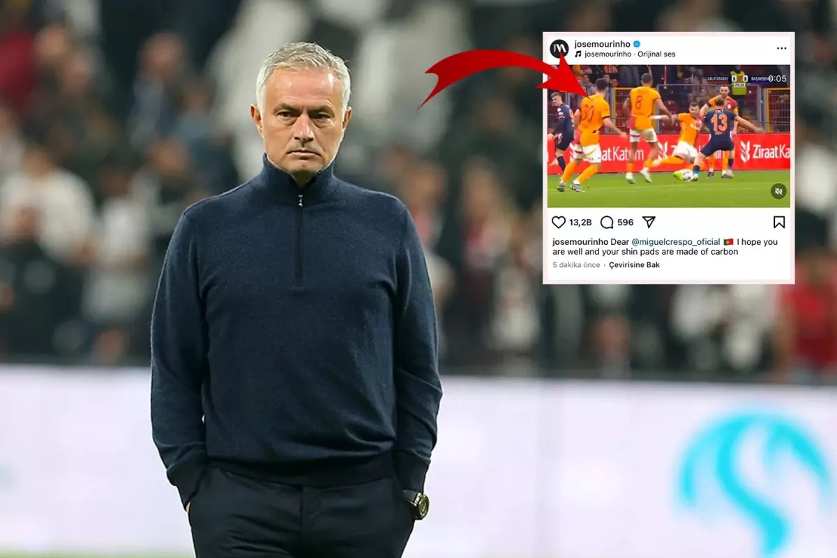 Mourinho\'dan Galatasaray\'a olay gönderme! Maçtan pozisyon paylaşıp bir de not düştü