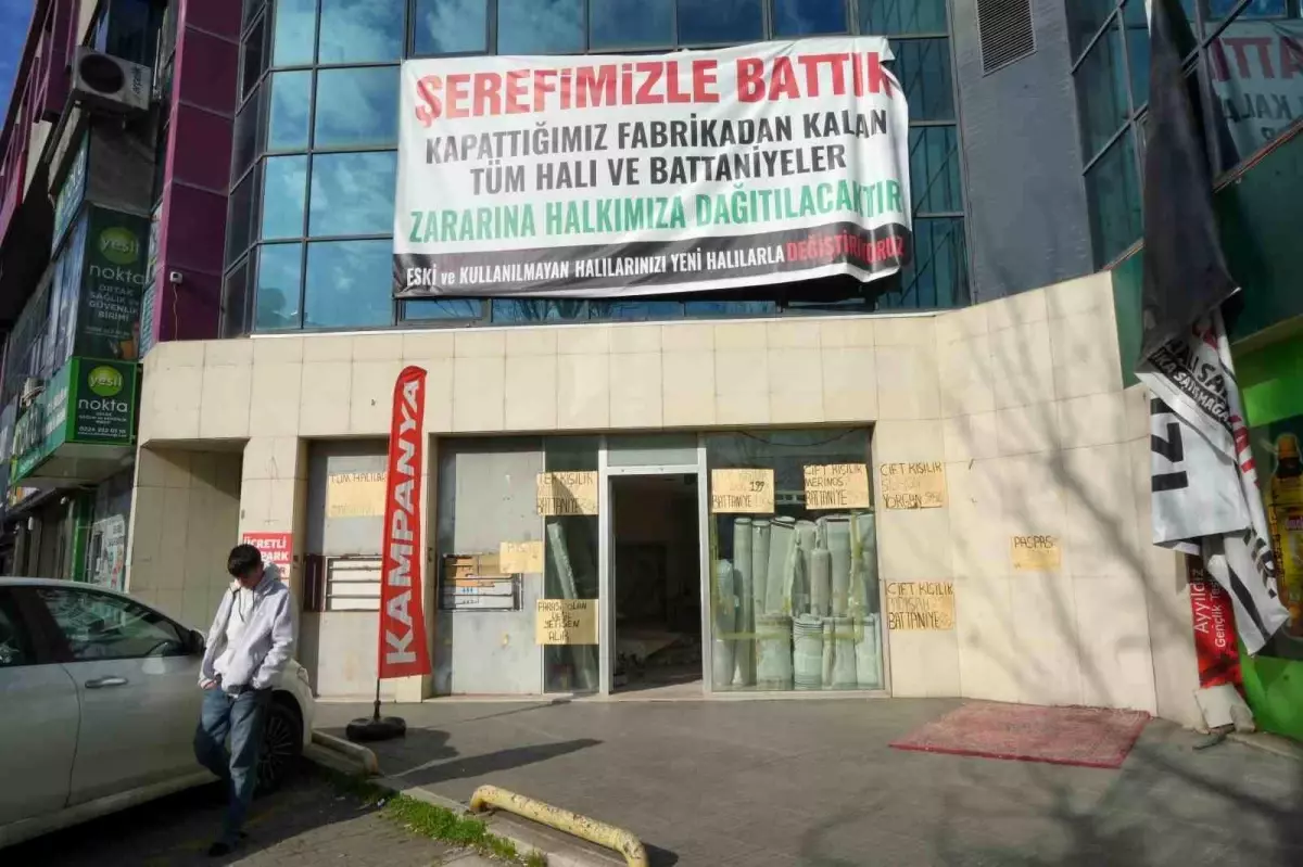 Halı Fabrikası Kapandı, Ürünler Satışta