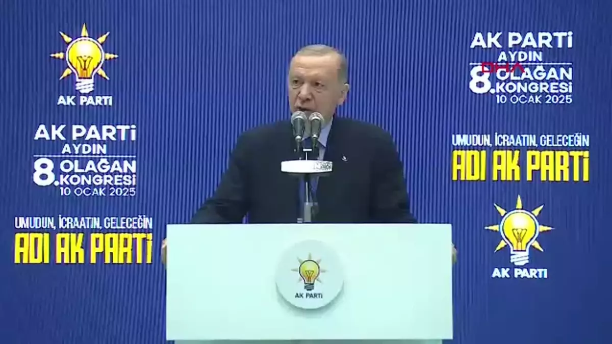 Cumhurbaşkanı Erdoğan, Ak Parti Aydın 8\'inci Olağan İl Kongresi\'nde konuştu