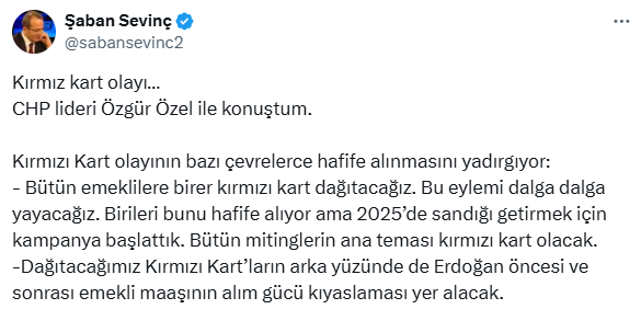 Özel'den 'büyük sürprizi' kırmızı karta yönelik eleştirilere yanıt