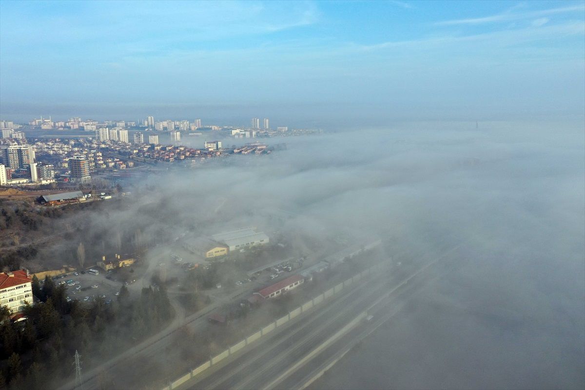 Kastamonu\'da Sis Manzarası Dronla Görüntülendi