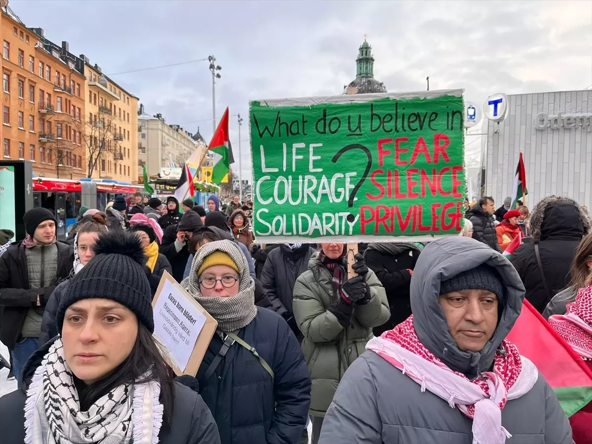 Stockholm\'de Gazze Protestosu