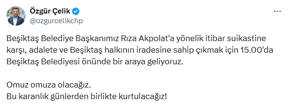 CHP, Rıza Akpolat'ın gözaltına alınması sonrasında Beşiktaş'ta toplanıyor