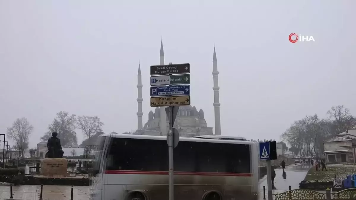 Edirne\'de Kar Yağışı Etkili