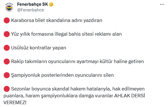 Hemen yanıt geldi: Galatasaray'dan Fenerbahçe maçı sonrası ortalığı karıştıracak paylaşım