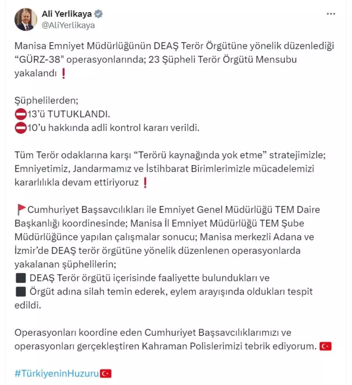 DEAŞ\'a Yönelik Operasyonda 13 Tutuklama