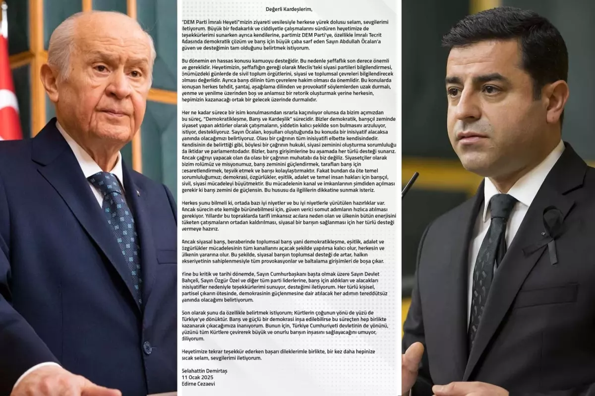 Bahçeli\'ye Selahattin Demirtaş\'ın mesajı soruldu: Gelişmeler uyumlu ve onurludur