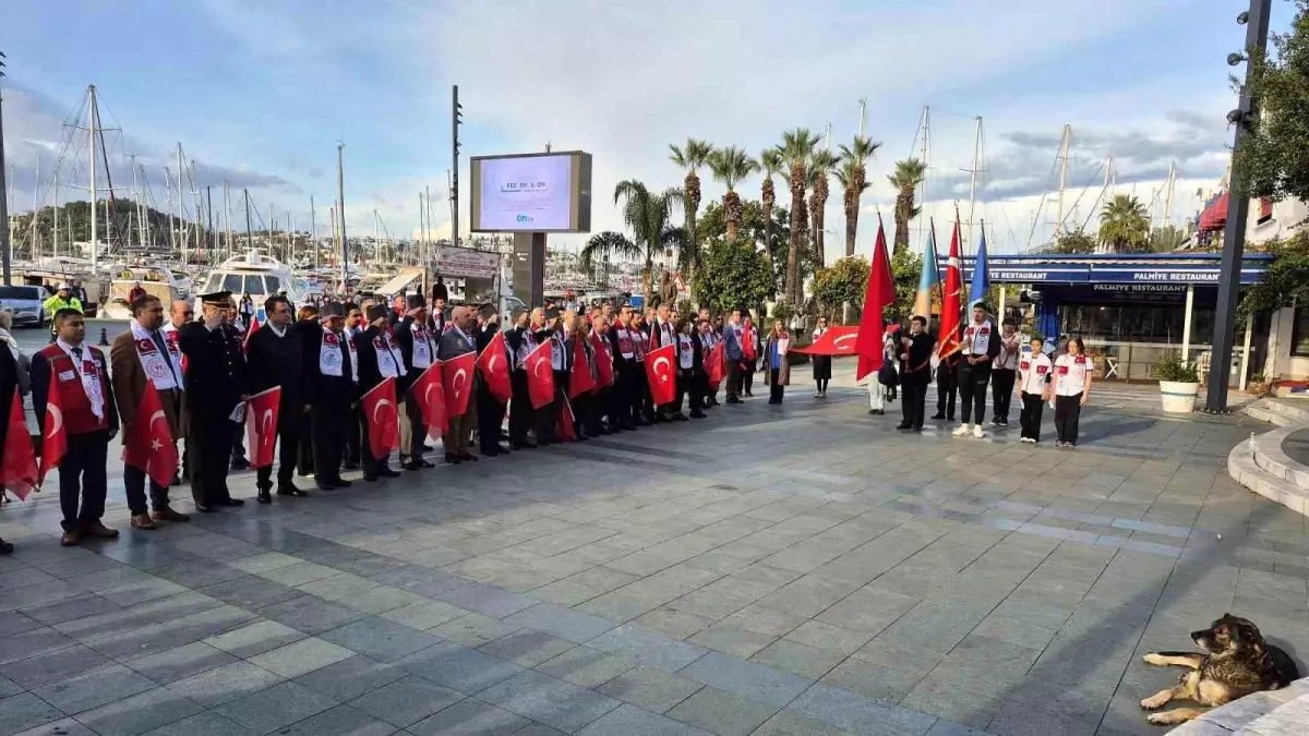 Bodrum\'da Sarıkamış Şehitleri yürüyüşü